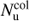 $ N_{{\rm{u}}}^{{\rm{col}}}\ $