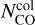 $ N_{{\rm{CO}}}^{{\rm{col}}}\ $