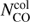 $ N_{{\rm{CO}}}^{{\rm{col}}}\ $