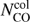 $ N_{{\rm{CO}}}^{{\rm{col}}}\ $