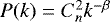 $P(k)=C_n^2 k^{-\beta}$