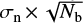 $\sigma_{\rm n} {\times} \sqrt{N_{\rm b}}$