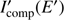 $ {I'_{{\rm{comp}}}}\left( {E'} \right) $