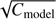$ \sqrt {{C_{{\rm{model}}}}} $
