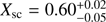 $ {X_{{\rm{sc}}}} = 0.60_{ - 0.05}^{ + 0.02} $