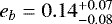 $e_b=0.14_{-0.08}^{&#x002B;0.07}$