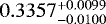 $0.3357_{-0.0100}^{&#x002B;0.0099}$