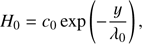 $$ \begin{aligned} H_0 = c_0 \exp \left(- \frac{y}{\lambda _0}\right), \end{aligned} $$
