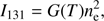 $$ \begin{aligned} {I_{131}} = G(T) {n_{\rm e}^{2}}, \end{aligned} $$