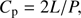$$ \begin{aligned} {C_{\rm p}} = 2 L / P, \end{aligned} $$
