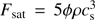 $ {F_{{\rm{sat}}}} = 5\phi \rho c_{\rm{s}}^3\ $