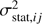 $ \sigma _{{\rm{stat,}}ij}^2\ $