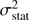 $ \sigma _{{\rm{stat}}}^2\ $
