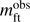 $ m_{\text{ft}}^{\text{obs}} $