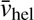 $ \bar{{v}}_{\mathrm{hel}} $