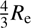 $ \frac{4}{3}R_{\mathrm{e}} $