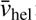 $ \bar{{v}}_{\mathrm{hel}} $