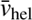 $ \bar{{{v}}}_{\mathrm{hel}} $