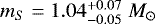 $m_S=1.04_{-0.05}^{&#x002B;0.07}\;M_{\odot}$