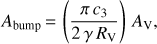 $${A_{{\rm{bump}}}} = \left( {{{\pi {c_3}} \over {2\gamma {R_{\rm{v}}}}}} \right){A_{\rm{V}}},$$