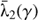 $ \bar\lambda_2(\gamma) $