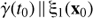$ \dot{\gamma}(t_0) \, || \,\xi_1({\mathbf{x}}_0) $