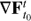 $ \nabla {\bf{F}}_{{t_0}}^t\ $