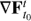$ \nabla {\bf{F}}_{{t_0}}^t\ $