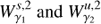 $ W_{\gamma_1}^{s,2}\,{\rm{and}}\,W_{\gamma_2}^{u,2}\ $