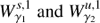 $ W_{\gamma_1}^{s,1}\,{\rm{and}}\,W_{\gamma_2}^{u,1}\ $