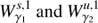 $ W_{\gamma_1}^{s,1}\,{\rm{and}}\,W_{\gamma_2}^{u,1}\ $