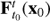 $ {\bf{F}}_{{t_0}}^t({{\rm{x}}_0})\ $