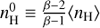 $ n_{\mathrm{H}}^{0}\equiv\frac{\beta-2}{\beta-1} \langle n_{\mathrm{H}}\rangle $