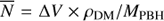 $ \overline{N}=\Delta V\times \rho_{\mathrm{DM}}/M_{\mathrm{PBH}} $