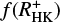 $f(R^{+}_{\rm HK})$