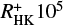 $R^{+}_{\rm HK}10^{5}$