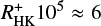 $R^{+}_{\rm HK}10^{5} \approx 6$