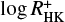 ${\rm log} R^{+}_{\rm HK}$