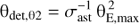 $$ {\mathrm\theta}_{\text{det,}\mathrm\theta2}=\sigma_\text{ast}^{-1/4}\mathrm\theta_\text{E,max}^2 $$