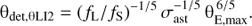 $$ {\mathrm\theta}_{\text{det,}\mathrm\theta\text{LI2}}={(f_\mathrm L/f_\mathrm S)}^{-1/5}\sigma_\text{ast}^{-1/5}\mathrm\theta_\text{E,max}^{6/5}. $$