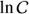 $ \ln \cal{C} $