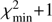 $ \chi _{{\rm{min}}}^2 + 1 $