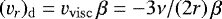 ${({v_r})_{\mathrm{d}} = v_{\mathrm{visc}} \,\beta = - 3 \nu/(2 r) \,\beta }$