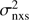 $ \sigma _{{\rm{nxs}}}^2\ $
