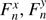 $ F_n^x ,\, F_n^{y} $
