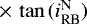 $\,\times\,\tan{(i^{\textrm{N}}_{\textrm{RB}})}$