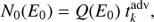 $$ \begin{aligned} N_0(E_0) = Q(E_0) \ t_k^\mathrm{adv}, \end{aligned} $$