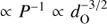 $ \propto P^{-1}\propto d_{\mathrm{O}}^{-3/2} $