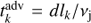 $ t_k^{{\rm{adv}}} = d{l_k}/{\nu _{\rm{j}}} $