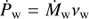 $ \dot{P}_{\mathrm{w}} = \dot{M}_{\mathrm{w}} \nu_{\mathrm{w}} $